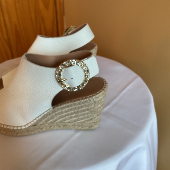 MAYPOL Made in Spain Leather Rhinestone Buckle Sandals Size 7.5 - Picture 3 of 6